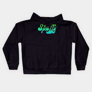 Neon Spuffy (white outline) Kids Hoodie